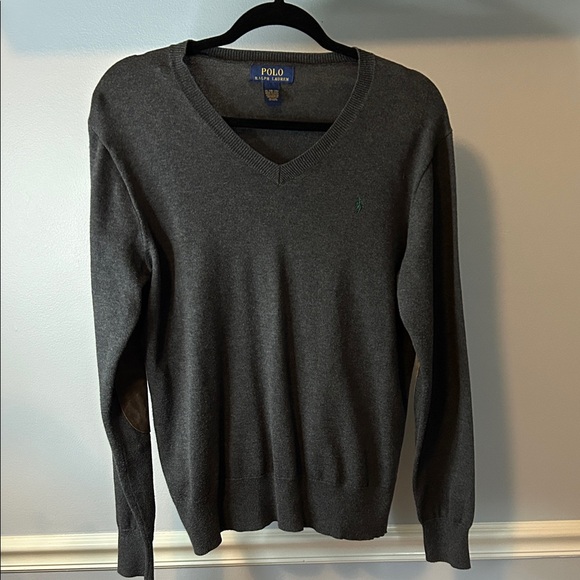 Polo by Ralph Lauren Men's Charcoal V-Neck Sweater - Picture 1 of 4